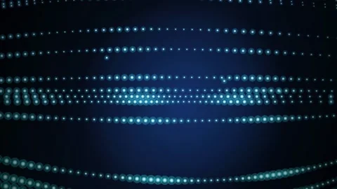 Abstract blue digital background with flowing glowing dots and waving data Stock Footage 346203184