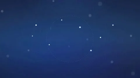Abstract Blue Digital Background with Glowing Particles and Futuristic HUD Stock Footage 339317731