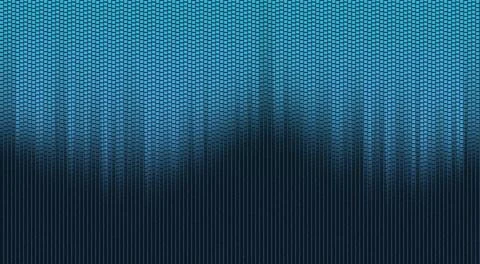 Abstract blue digital background with hexagonal patterns and vertical lines Illustrazione stock