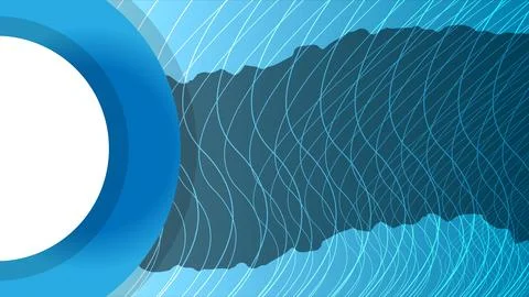 Abstract Blue Digital Background with Lines and Circular Design Elements Stock Illustration