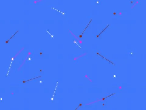 Abstract blue digital background with moving particles and geometric lines .. Stock Illustration