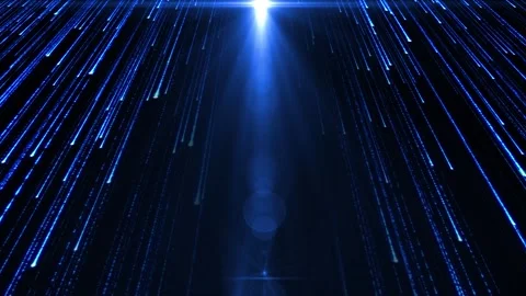 Abstract blue digital background with particle rain or bright stripes. Stock Footage 311522336