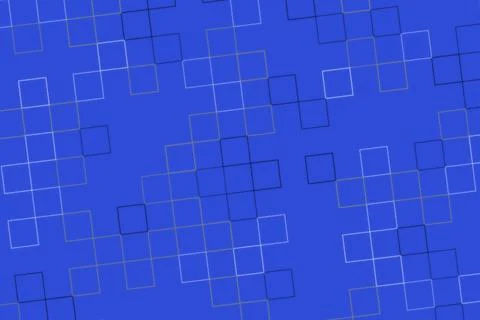 Abstract blue digital background with squares and lines Stock Illustration
