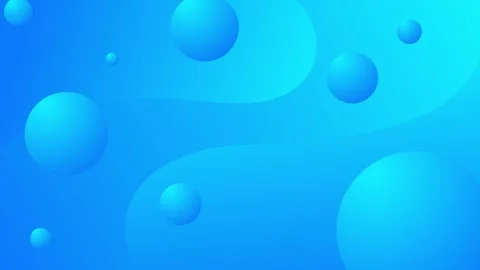 Abstract Blue Digital Background with Various Gradient Spheres and Fluid Pa.. Video stock 341926687