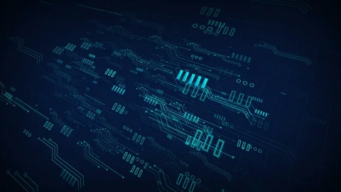 Abstract blue digital backgrounds Stock Footage 89976844