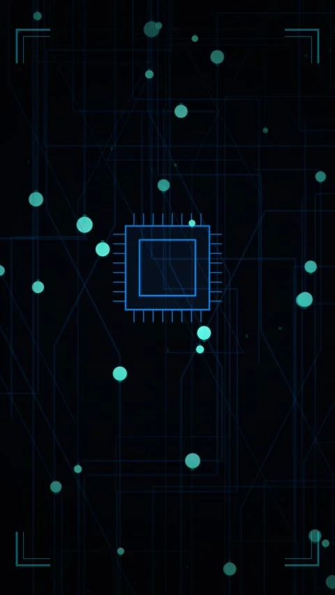 Abstract blue digital circuit board background with glowing futuristic tech.. Stock Footage 344939824