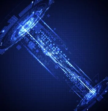 Abstract blue digital communication technology background. Stock Illustration