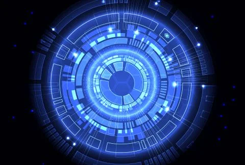 Abstract blue digital communication technology background. Stock Illustration