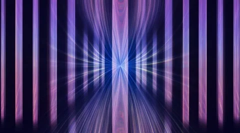 Abstract blue digital corridor with glowing lines Stock Footage 331460135