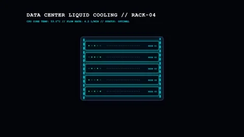 Abstract blue digital data flow stream on black background Stock Footage 343284846
