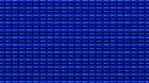 Abstract Blue Digital Data Grid with Scrolling Numerical Numbers Stock Footage 337879976