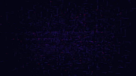 Abstract blue digital data particles forming futuristic tech background Stock Footage 333156501