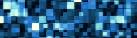 Abstract blue digital data pixel motion background with shimmering squares .. Stock Footage 340456417