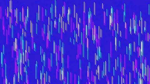 Abstract blue digital data stream falling animation loop Stock Footage 336168828