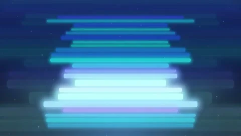Abstract Blue Digital Data Stream with Glowing Horizontal Lines and Glitch Видео 343866513
