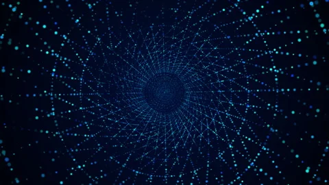 Abstract Blue Digital Data Tunnel Video Animated Background Stock Footage 336535099