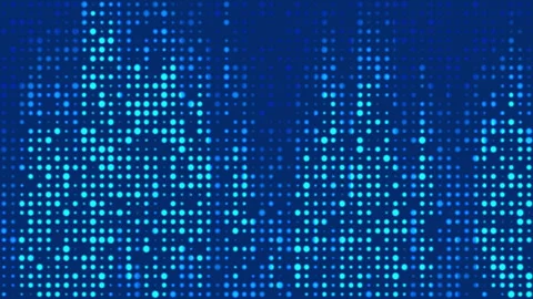 Abstract Blue Digital Dot Matrix Grid Background with Cyber Security Data Flow  Stock Footage 331426263