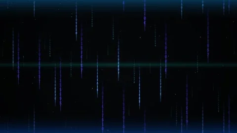 Abstract blue digital falling particles background for futuristic tech screen Stock Footage 346006097