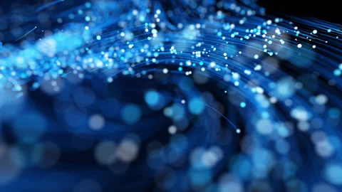 Abstract Blue Digital Flow Motion Background Stock-Footage 314243083