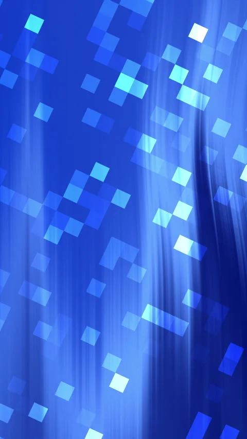 Abstract Blue Digital Flowing Background with Pixelated Overlay Stock Footage 338187027