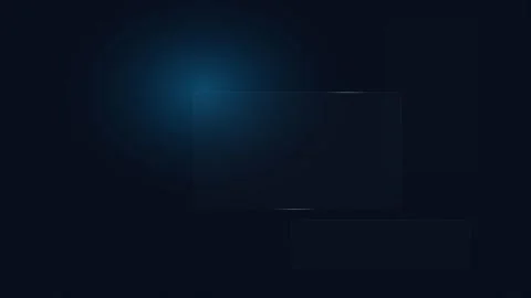 Abstract blue digital frame with glowing lines on dark background. 4K Video stock 342114149