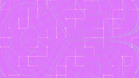 Abstract blue digital geometric background with glowing lines and nodes Stock Footage 336168033