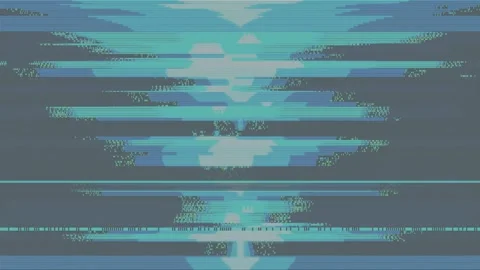 Abstract blue digital glitch texture shows sharp crt scanlines. Retro pixel.. Видео 346827887