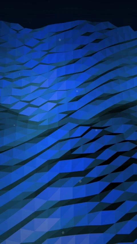 Abstract blue digital gradient background, modern low poly wave pattern Stock Footage 345493574