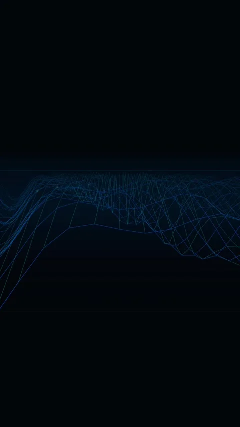 Abstract blue digital grid connection background for technology data visual.. Stock Footage 344934412