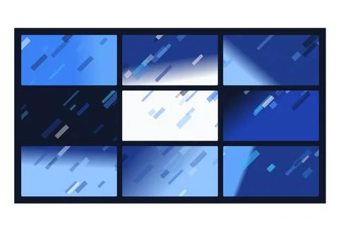 Abstract blue digital grid pattern featuring dynamic motion streaks in a mo.. Stock Illustration
