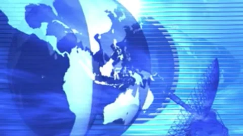Abstract Blue Digital Light Trails Loop Background Stock Footage 333919344
