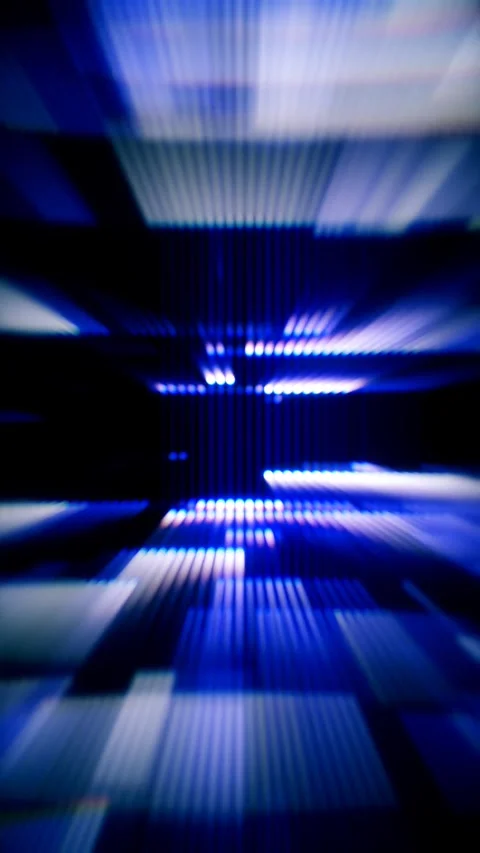 Abstract Blue Digital Light Trails Motion Blur Background Vertical Stock Footage 344859203