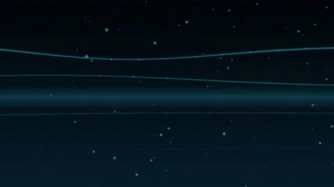 Abstract blue digital network background with flowing lines and glowing Stock Footage 346206233