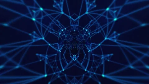 Abstract Blue Digital Network Stock Footage 289129015