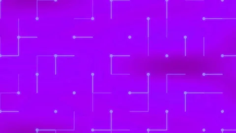 Abstract Blue Digital Network Grid with Glowing Lines and Dots - Technology.. Stock Footage 331992340