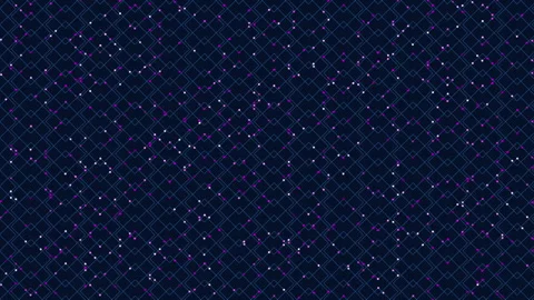 Abstract blue digital network grid background with glowing particles animation Stock Footage 333188170