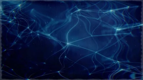 Abstract Blue Digital Network Lines and Futuristic Neural Connections Stock Footage 345600074
