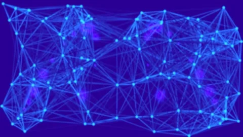 Abstract Blue Digital Network Technology Background Loop Animation Stock Footage 336263989