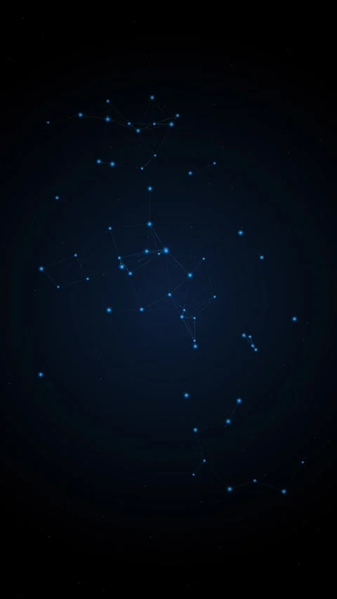 Abstract blue digital particle network flow technology background visualizati Stock Footage 346005296