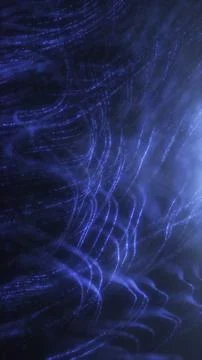 Abstract Blue Digital Particle Stream Background Technology Wave Stock Illustration