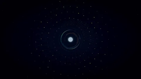 Abstract blue digital particle vortex animation Stock Footage 341806643