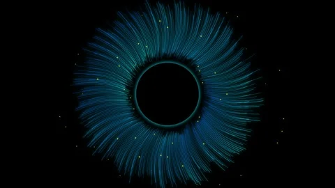 Abstract blue digital particle vortex animation Stock-Footage 344247608