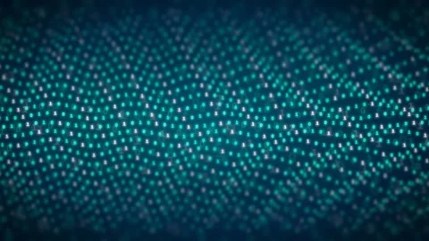Abstract Blue Digital Particle Wave Moving in a Seamless Loop for Technology Stock Footage 339321099