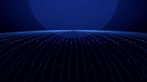 Abstract blue digital particle wave background animation Stock Footage 344512327