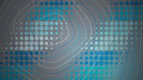 Abstract blue digital pattern with circles and lines Stock Illustration