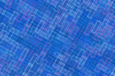 Abstract blue digital pattern with geometric lines and shapes Stock Illustration