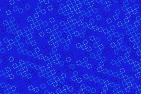 Abstract blue digital pattern with glowing squares and lines Stock Photos