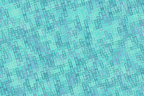 Abstract blue digital pattern with lines and shapes Stock Illustration