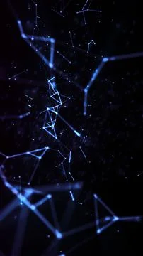 Abstract blue digital plexus network and cyber connection space background Stock Illustration