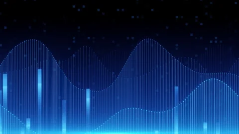 Abstract Blue Digital Sound Waves Background Stock Footage 271629917